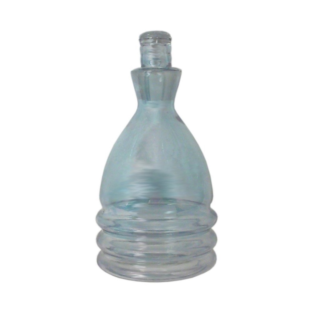 Vintage Art Deco Style Iridescent Blue Beehive Form Bar Decanter